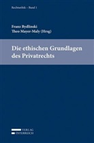 Okko Behrends, Franz Bydlinski, Franz Bydlinski, Theo Mayer-Maly - Die ethischen Grundlagen des Privatrechts