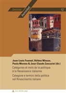Jean-Louis Fournel, Helene Miesse, Hélène Miesse, Paola Moreno, Jean-Claude Zancarini - Catégories et mots de la politique à la Renaissance italienne - Categorie e termini della politica nel Rinascimento italiano