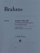 Johannes Brahms, Monica Steegmann - Sonaten für Klavier und Klarinette (oder Viola) op.120, 1 und 2 (Fassung für Viola), Partitur