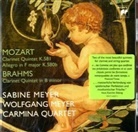 Johannes Brahms, Wolfgang Amadeus Mozart - Clarinet Quintet K.581. Allegro in F major K.580b. Clarinet Quintet in B minor, 1 Audio-CD (Audiolibro)