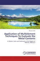 Mounia Tahri - Application of Multielement Techniques To Evaluate the Metal Contents