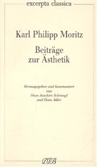 Karl Ph Moritz, Karl Ph. Moritz, Karl Philipp Moritz, Hans Adler, Hans J Schrimpf - Beiträge zur Ästhetik