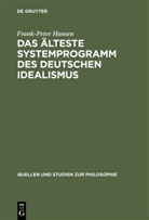 Frank-Peter Hansen - Das älteste Systemprogramm des deutschen Idealismus