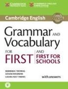 Louise Hashemi, Laura Matthews, Barbara Thomas, Barbara Hashemi Thomas - Grammar and Vocabulary for First and First for Schools Book With - Answers and downloadable audio file