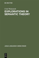 Uriel Weinreich - Explorations in Semantic Theory