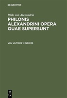 Philo von Alexandria, Ioanne Leisegang, Ioannes Leisegang - Philonis Alexandrini opera quae supersunt - Vol VII, Pars 1: Indices