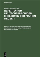 Walte Behrendt, Walter Behrendt, Stefani Franke, Stefanie Franke, Stefanie Franke u a, Ulrike Gaebel... - Repertorium deutschsprachiger Ehelehren der Frühen Neuzeit, in 3 Bdn. - Band I/1: Handschriften und Drucke der Staatsbibliothek zu Berlin/Preußischer Kulturbesitz (Haus 2)