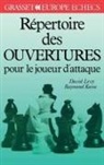 Raymond Keene, Keene-r+levy-d, David Levy - Répertoire des ouvertures pour le joueur d'attaque