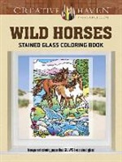 Marty Noble - Creative Haven Wild Horses Stained Glass Coloring Book