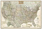 National Geographic Map Executive United States Political, enlarged, Planokarte