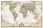 National Geographic Map World Political, Winkelprojektion, Executive line, Planokarte