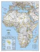 National Geographic Map Africa Political, enlarged, Planokarte