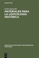 Stefan Ruhstaller - Materiales para la lexicologia historica