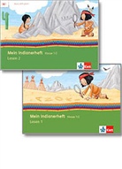 Mein Indianerheft: Mein Anoki-Übungsheft - Lesen 1+2 (A+B), Klasse 1/2, 2 Hefte