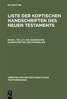 De Gruyter, Mink, Mink, Gerd Mink, Franz-Jürge Schmitz, Franz-Jürgen Schmitz - Liste der koptischen Handschriften des Neuen Testaments - Bd I, Tl 2/1: Die sahidischen Handschriften der Evangelien