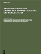 Susanne Bauder, Günther Hagen, Rosina Heck, Stefan Tischler - Verhandlungen des Deutschen Bundestages und des Bu: Sachregister zu den Verhandlungen des Deutschen Bundestages 10. Wahlperiode (1983 - 1987) und zu den Verhandlungen des Bundesrates (1983 - 1986)