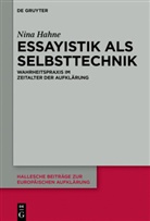 Nina Hahne - Essayistik als Selbsttechnik
