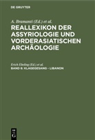 Dietz O Edzard, Wolfram vo Soden, Wolfram von Soden, Erns Weidner, Ernst Weidner, Bramanti... - Klagegesang - Libanon