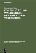Hans-Jochen Vogel - Kontinuität und Wandlungen der Eigentumsverfassung