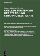 J¿rgen Regge, Jürge Regge, Jürgen Regge, Peter Rieß, Werner Schmid, Schubert... - Quellen zur Reform des Straf- und Strafprozeßrechts - 2/2/4: NS-Zeit (1933-1939) Strafgesetzbuch. Bd.2/4