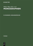 Walter Haas, Diete Karch, Dieter Karch, Edeltraud Knetschke - Phonai. Monographien - 16: Mannheim. Umgangssprache