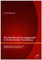 Florian Rühmann - Das Bundesverfassungsgericht in Zeiten Großer Koalitionen: Kaltgestellter Vetospieler oder potenter Verfassungshüter?