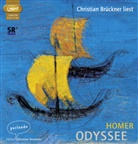 Christian Brückner, Homer, Christian Brückner, Homer - Odyssee, 2 Audio-CD, 2 MP3 (Hörbuch)