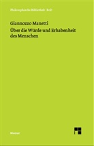 Giannozo Manetti, Giannozzo Manetti, August Buch, Augus Buck, August Buck - Über die Würde und Erhabenheit des Menschen