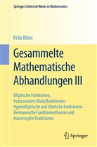 Felix Klein, E Bessel-Hagen, E. Bessel-Hagen, R. Fricke, Vermeil, H Vermeil... - Gesammelte Mathematische Abhandlungen, 2 Bde.. Vol.III