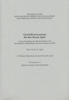 Hans Rothe, Dagma Christians, Dagmar Christians, Birgitt Haneklaus, Rothe, Han Rothe... - Gottesdienstmenäum für den Monat April, Teil 3: 2. Teilband: Akoluthien für den 25.-30. April