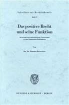 Werner Krawietz - Das positive Recht und seine Funktion.