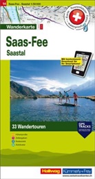 Hallwag Kümmerly+Frey AG - Hallwag Wanderkarten - Bl.14: Kümmerly+Frey Wandertourenkarte 14 Saas-Fee 1:50.000