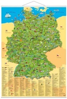 Dirk Krüger, Dori Schönhoff, Doris Schönhoff - Illustrierte Deutschlandkarte, Planokarte, m. Metall-Beleistung