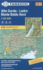 Tabacco Editrice Wanderkarten - Bl.61: Tabacco topographische Wanderkarte Alto Garda-Ledro - Monte Baldo Nord