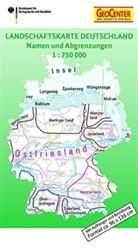 BK - Bundesamt für Kartographie und - Landschaftskarte Deutschland, mit Bestäbung