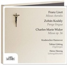 Zoltá Kodály, Zoltan Kodály, Fran Liszt, Franz Liszt, Charles-Marie Widor - Liszt: Missa choralis - Kodály: Pange lingua - Widor: Missa op. 36, Audio-CD (Audio book)