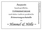 Augusts Erinnerungsschatulle Himmel, m. 40 Minipostkarten