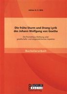 Adrian N S Witt, Adrian N. S. Witt - Die frühe Sturm und Drang Lyrik des Johann Wolfgang von Goethe: Die Prometheus-Dichtung unter gesellschafts- und religionskritischen Aspekten