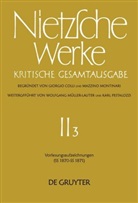 Volke Gerhardt, Volker Gerhardt, Norb Miller, Friedric Nietzsche, Friedrich Nietzsche, Frit Bornmann... - Werke, Kritische Gesamtausgabe - Band 3: Vorlesungsaufzeichnungen (SS 1870 - SS 1871)