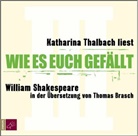 William Shakespeare, Katharina Thalbach - Wie es euch gefällt, 2 Audio-CDs, 2 Audio-CD (Hörbuch)