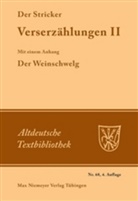 Der Stricker, Der Stricker, Der Stricker, Hann Fischer, Hanns Fischer, Janota... - Verserzählungen. Tl.2