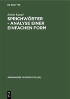 Zoltan Kanyo, Zoltán Kanyó - Sprichwörter, Analyse einer einfachen Form