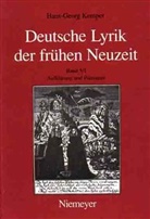 Hans-Georg Kemper - Deutsche Lyrik der frühen Neuzeit - Bd.5: Epochenprobleme und Gattungsprobleme, Aufklärung