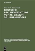 Ink Bach, Inka Bach, Helmut Galle - Deutsche Psalmendichtung vom 16. bis zum 20. Jahrhundert