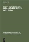 Friedrich Vinzenz Reiterer, Friedric Vinzenz Reiterer, Friedrich Vinzenz Reiterer - Bibliographie zu Ben Sira