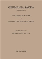 Helmut Flachenecker, Franz-Jose Heyen, Franz-Josef Heyen, Hedwig Röckelein - Germania Sacra, Neue Folge - Bd 41: Die Bistümer der Kirchenprovinz Trier. Das Erzbistum Trier 9: Das Stift St. Simeon in Trier. Tl.9