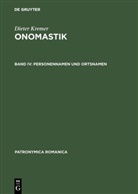 Dieter Kremer, Thorste Andersson, Thorsten Andersson, Dieter Kremer - Onomastik - Band IV: Personennamen und Ortsnamen
