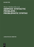 Werne Abraham, Werner Abraham, Elly van Gelderen, VAN GELDEREN, van Gelderen - German: Syntactic Problems - Problematic Syntax