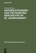 Gabriele Fleskes - Untersuchungen zur Textsortengeschichte im 19.Jahrhundert