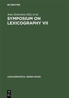 Hjornager Pedersen, Hjornager Pedersen, Viggo Hjornager Pedersen, Viggo Hjornager Pedersen, Arn Zettersten, Arne Zettersten - Symposium on Lexicography. Vol.7